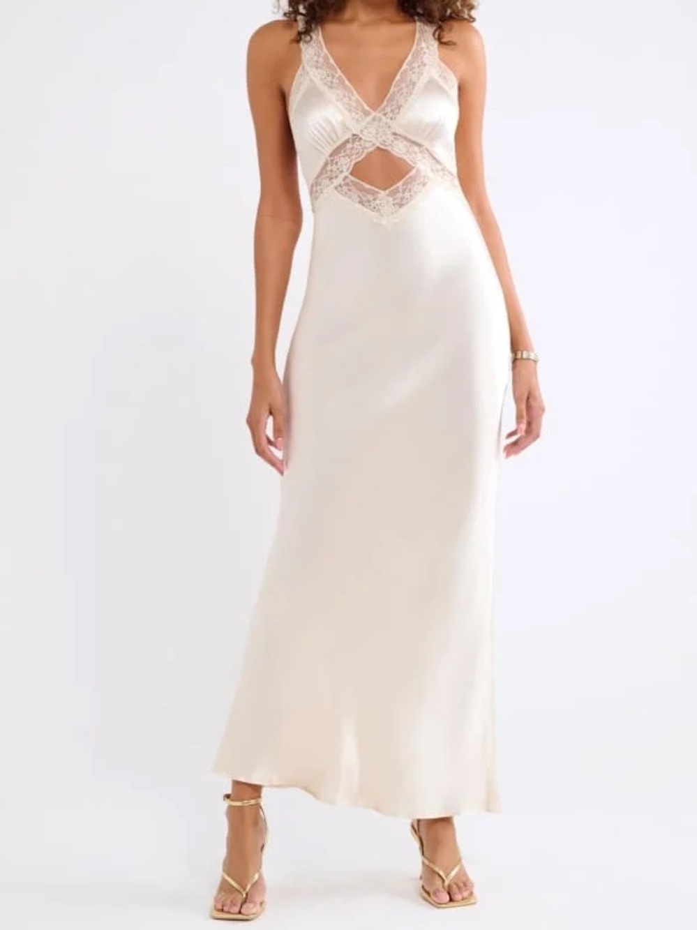 NWT Rumored Crossroads Maxi Dress Ivory